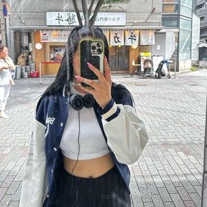 Varsity Navy & White Jacket